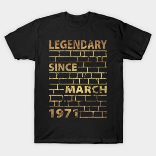 Mason 50 birthday March 1971 craft construction T-Shirt